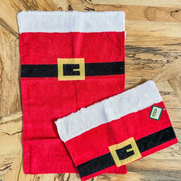 Collections etc. Other - Santa Clause Belt Themed Hand Towels, Christmas Holiday Decor, Set of 2, NWT